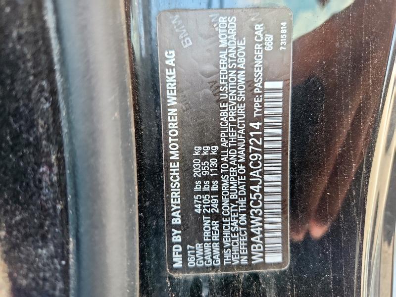 2018 BMW 430I WBA4W3C54JAC97214