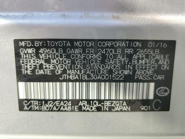 2016 LEXUS GS 200T BA JTHBA1BL3GA001522