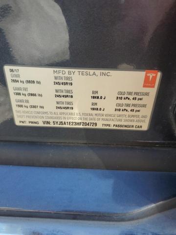 2017 TESLA MODEL S 5YJSA1E23HF204729