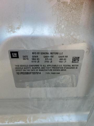 2015 CHEVROLET CRUZE LT 1G1PE5SBXF7297914