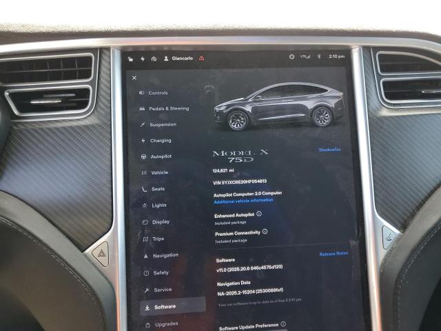 2017 TESLA MODEL X 5YJXCBE20HF054813
