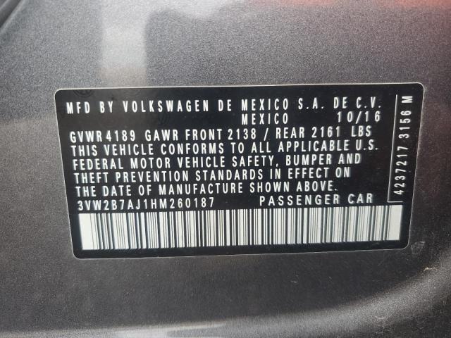 2017 VOLKSWAGEN JETTA S 3VW2B7AJ1HM260187