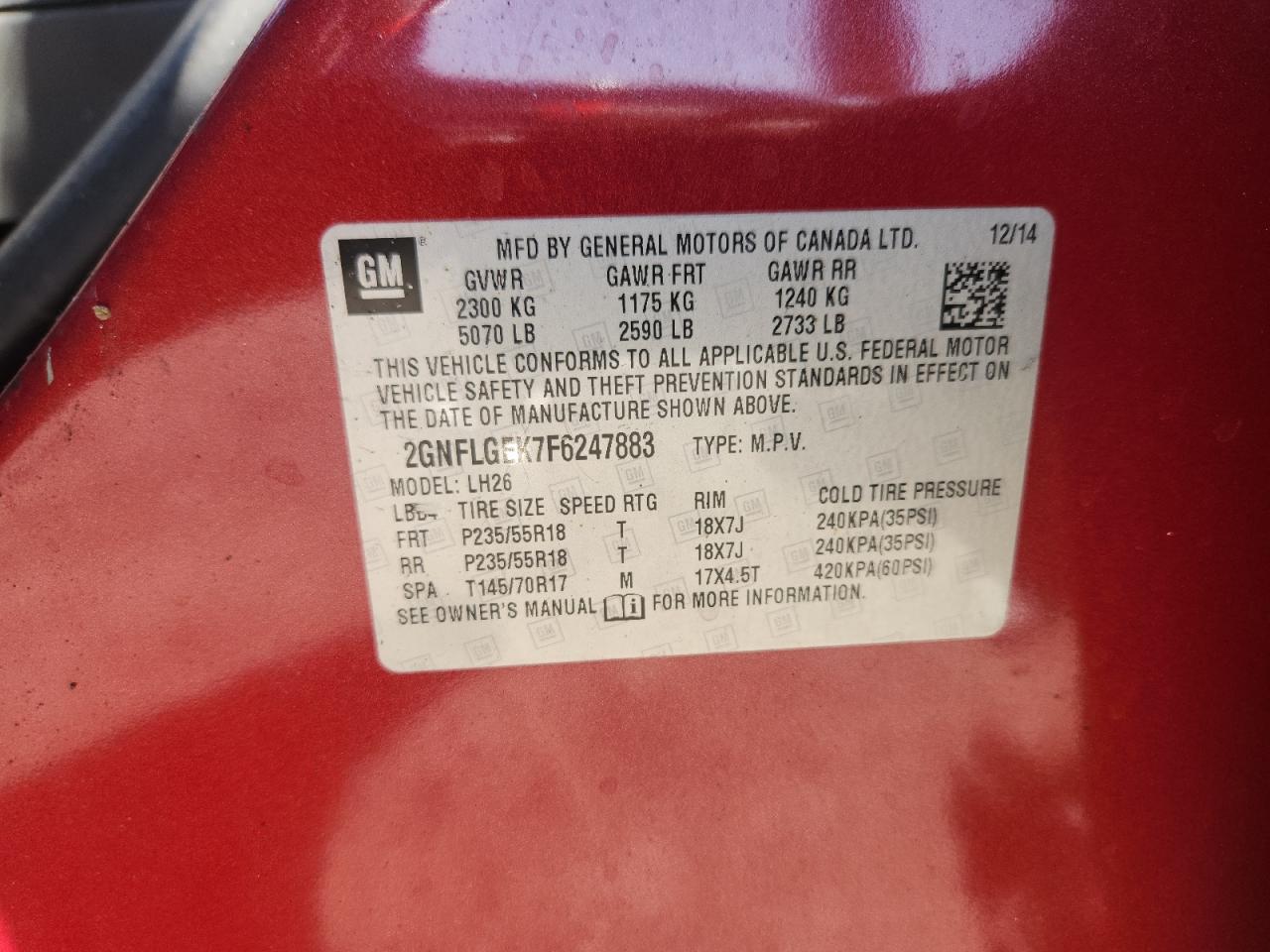 CHEVROLET EQUINOX LT