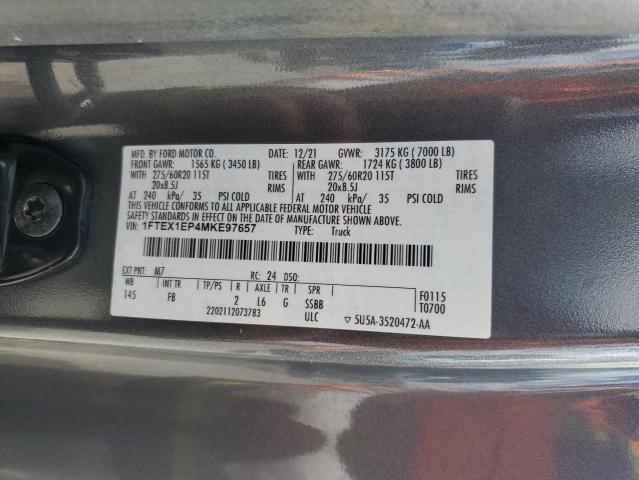2021 FORD F150 SUPER 1FTEX1EP4MKE97657