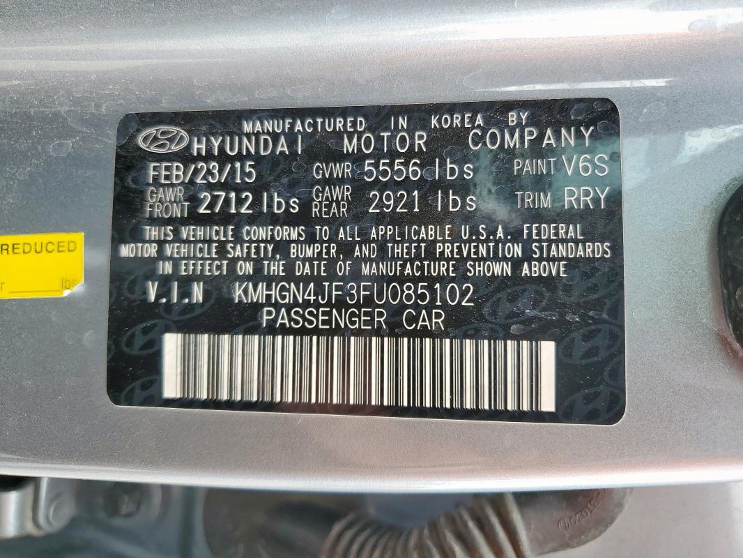 2015 HYUNDAI GENESIS 5. KMHGN4JF3FU085102