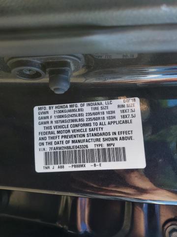 2018 HONDA CR-V EXL 7FARW2H88JE043326