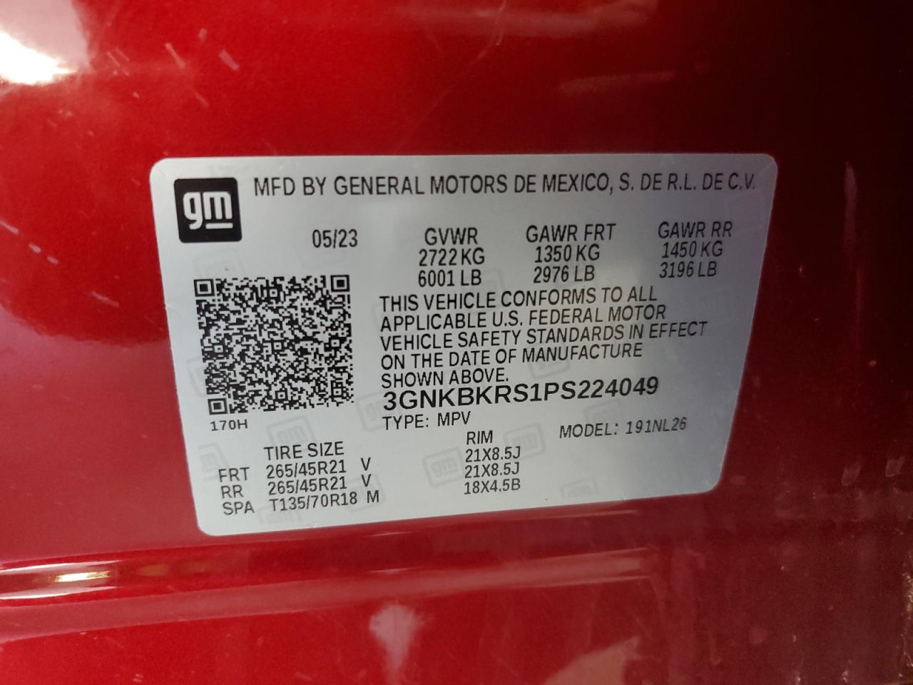 Lot #3311743765 2023 CHEVROLET BLAZER RS