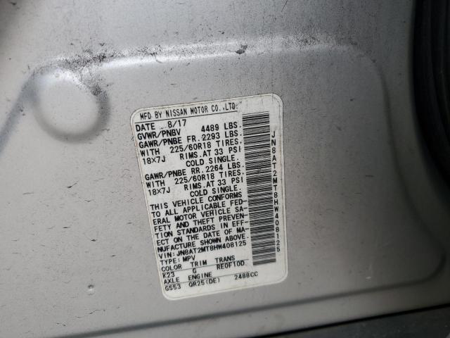 2017 NISSAN ROGUE S JN8AT2MT8HW408125