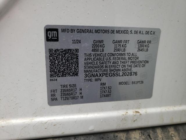 2025 CHEVROLET EQUINOX LT 3GNAXPEG5SL202876