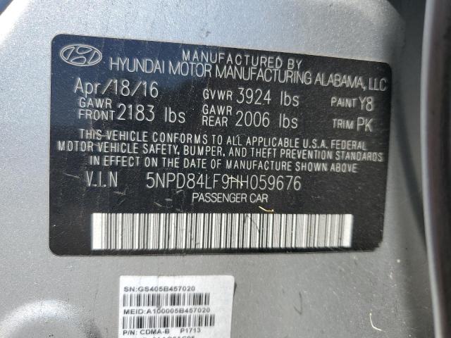 2017 HYUNDAI ELANTRA SE 5NPD84LF9HH059676