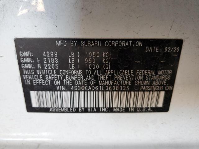 2020 SUBARU IMPREZA PR 4S3GKAD61L3608335