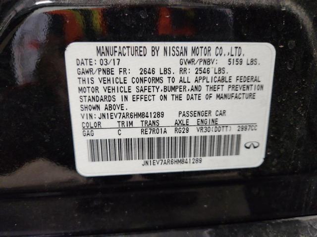 2017 INFINITI Q50 PREMIUM JN1EV7AR6HM841289