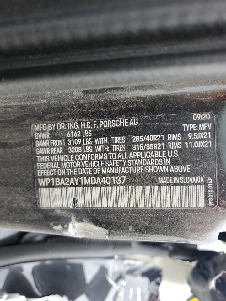 Lot #3246114108 2021 PORS CAYENNE COUPE