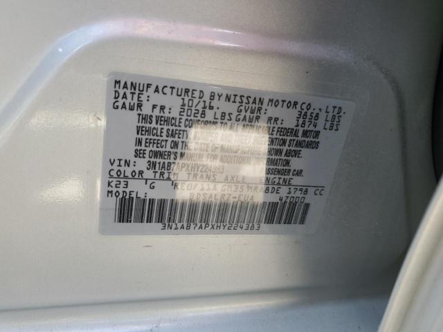 2017 NISSAN SENTRA S #3286536167