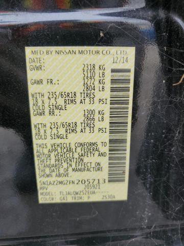 2015 NISSAN MURANO S 5N1AZ2MG2FN205713