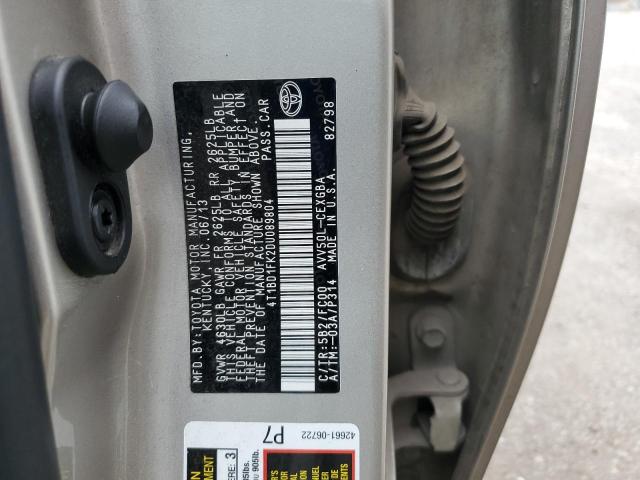 2013 TOYOTA CAMRY HYBR - 4T1BD1FK2DU089804