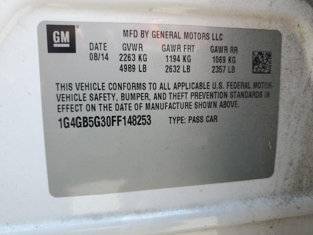 2015 BUICK LACROSSE 1G4GB5G30FF148253