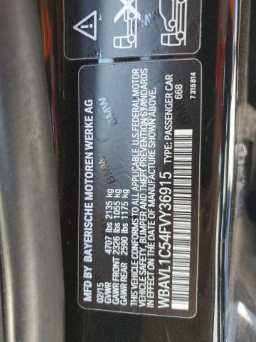 2015 BMW X1 XDRIVE2 WBAVL1C54FVY36915