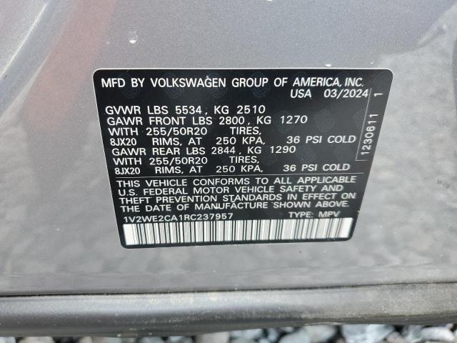 2024 VOLKSWAGEN ATLAS CROS 1V2WE2CA1RC237957