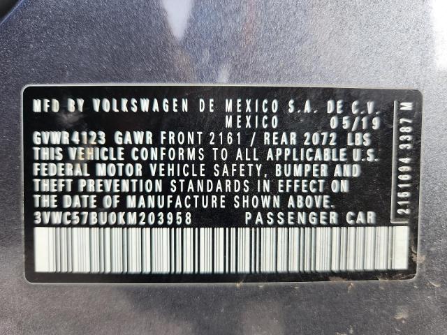 2019 VOLKSWAGEN JETTA S - 3VWC57BU0KM203958