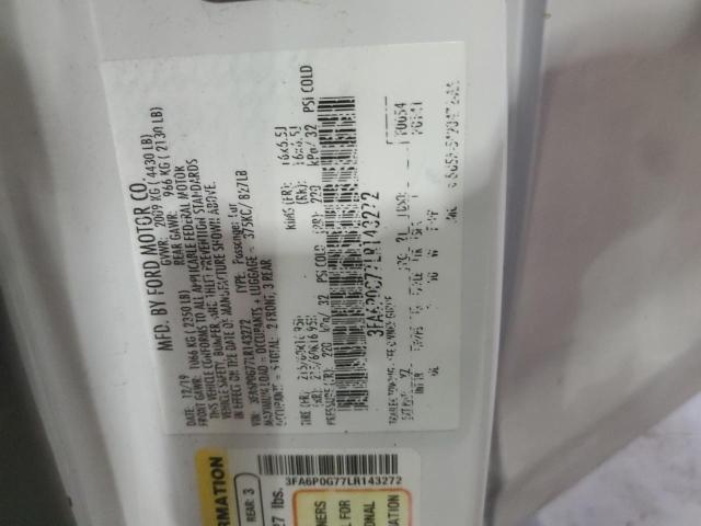 2020 FORD FUSION S 3FA6P0G77LR143272