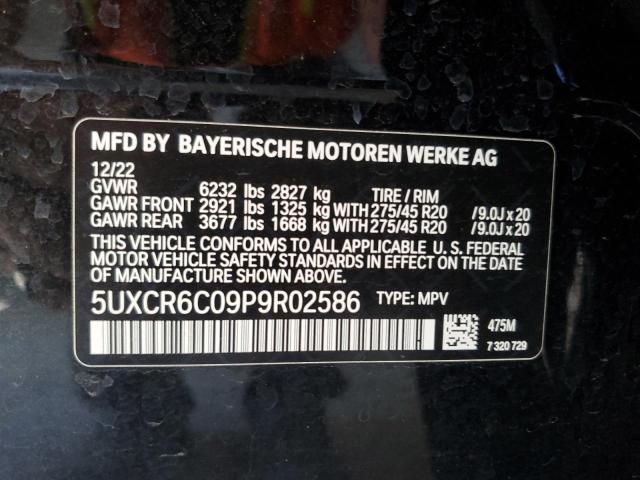 2023 BMW X5 XDRIVE40I 5UXCR6C09P9R02586