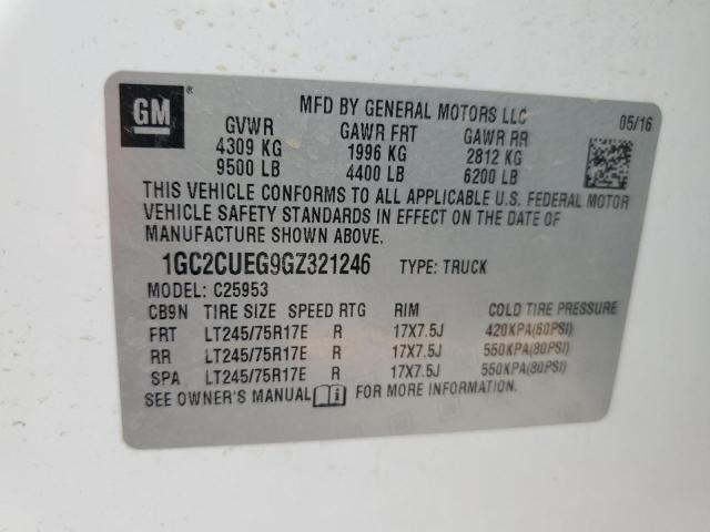 2016 CHEVROLET SILVERADO - 1GC2CUEG9GZ321246