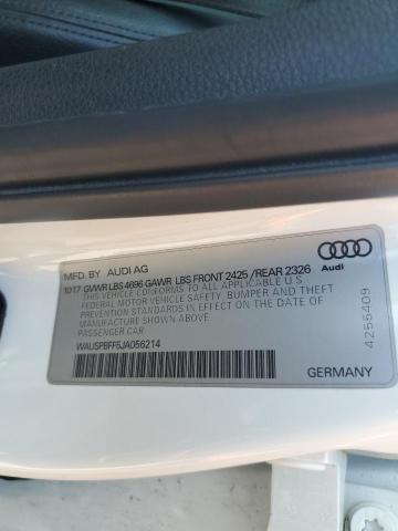2018 AUDI A3 E-TRON PRESTIGE WAUSPBFF5JA056214
