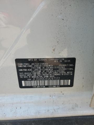 2025 SUBARU CROSSTREK JF2GUHDC4SH247372