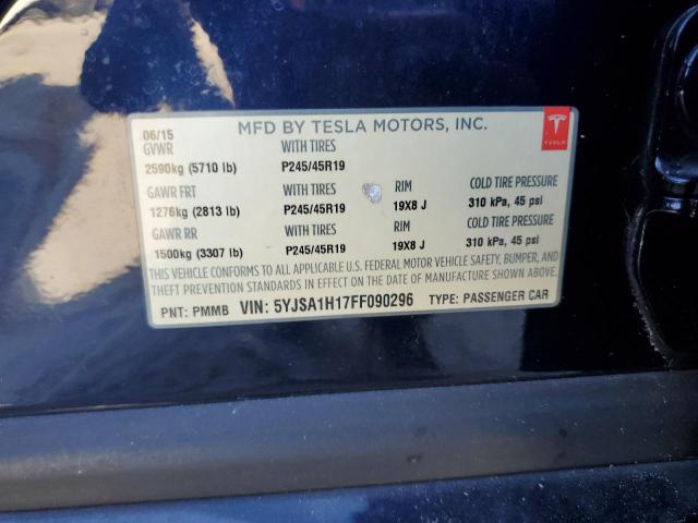 2015 TESLA MODEL S 85 5YJSA1H17FF090296