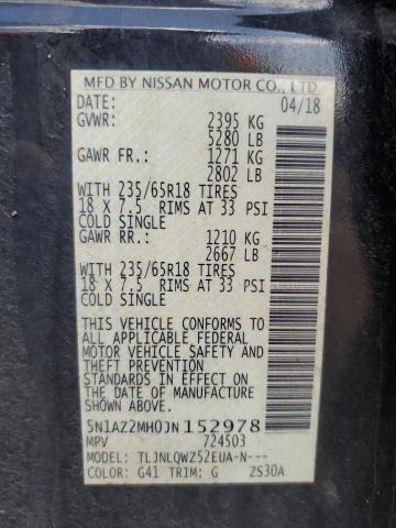 2018 NISSAN MURANO S - 5N1AZ2MH0JN152978