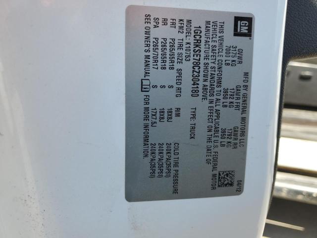 2012 CHEVROLET SILVERADO K1500 LT - 1GCRKSE78CZ304180