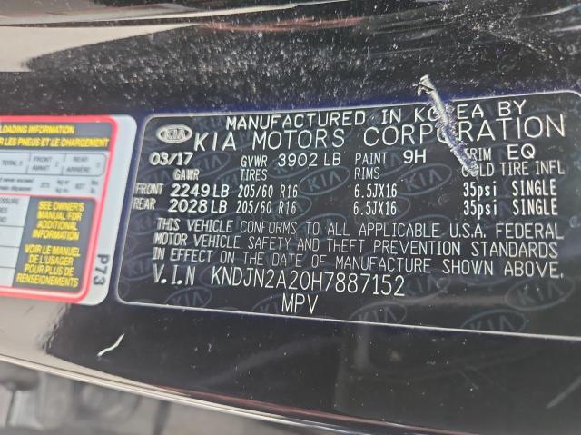 2017 KIA SOUL KNDJN2A20H7887152