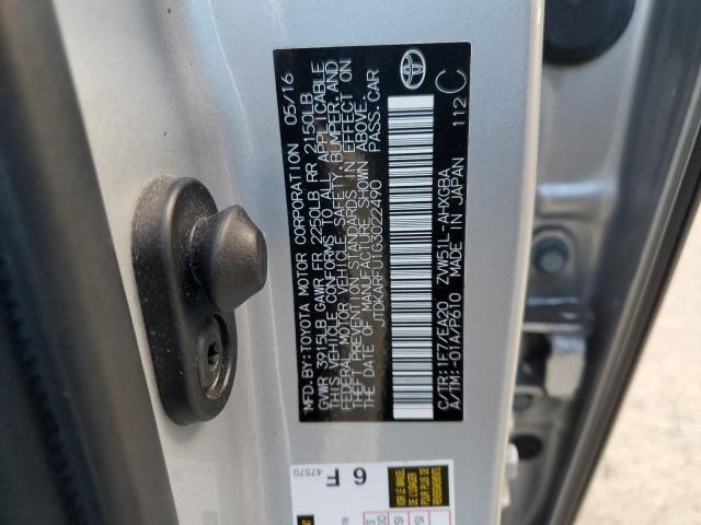 2016 TOYOTA PRIUS - JTDKARFU1G3022490