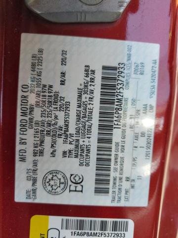 2015 FORD MUSTANG - 1FA6P8AM2F5372933