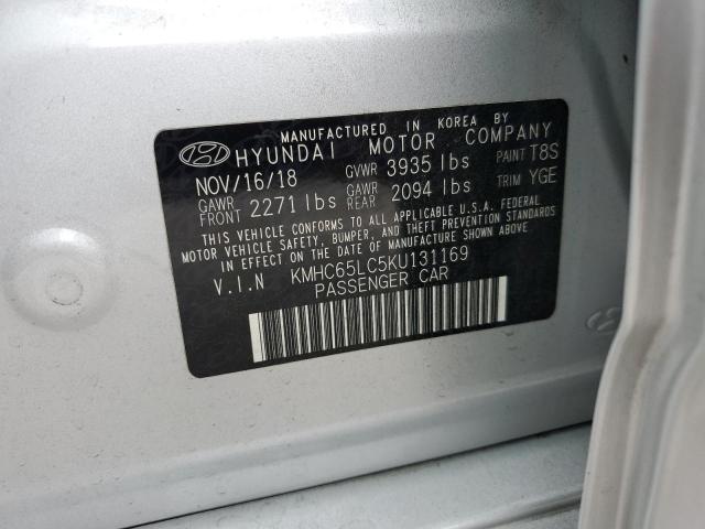 2019 HYUNDAI IONIQ BLUE - KMHC65LC5KU131169