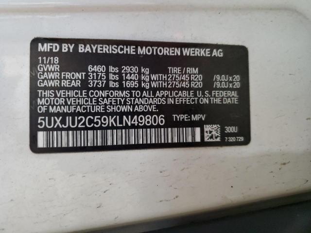 2019 BMW X5 XDRIVE5 5UXJU2C59KLN49806