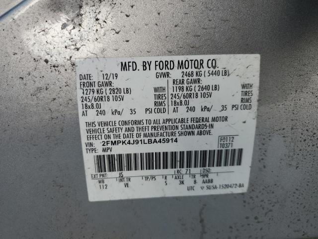 2020 FORD EDGE SEL - 2FMPK4J91LBA45914