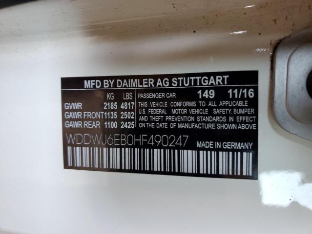 2017 MERCEDES-BENZ C 43 4MATI WDDWJ6EB0HF490247
