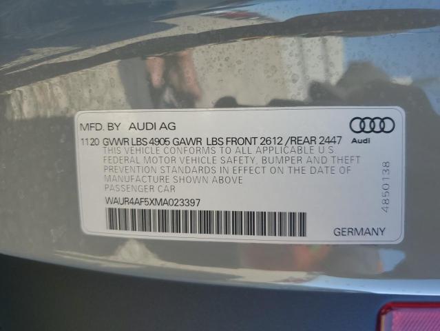 2021 AUDI S5 PRESTIG WAUR4AF5XMA023397