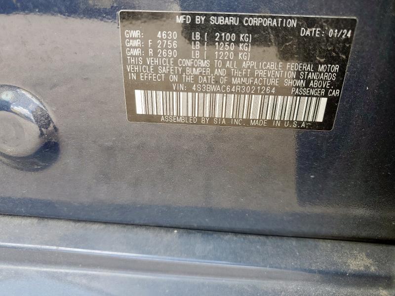 2024 SUBARU LEGACY PRE 4S3BWAC64R3021264