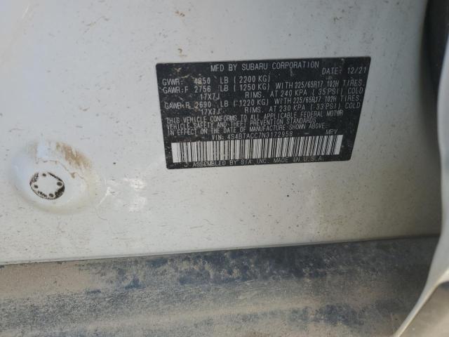 2022 SUBARU OUTBACK PR - 4S4BTACC7N3172958