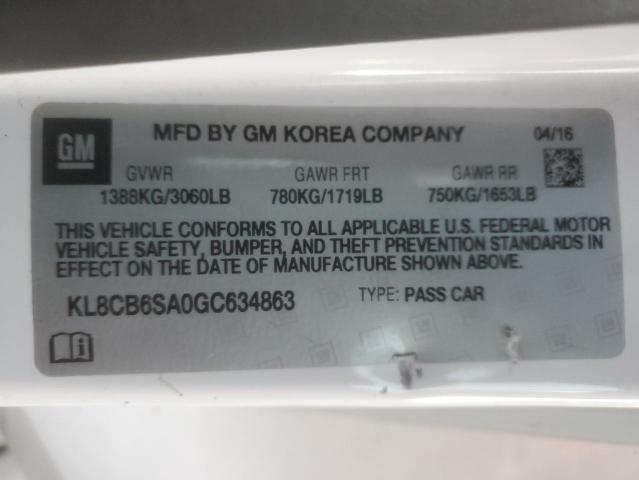 2016 CHEVROLET SPARK LS #3293521405