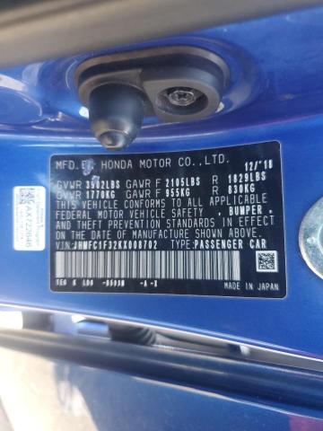 2019 HONDA CIVIC EX JHMFC1F32KX008702