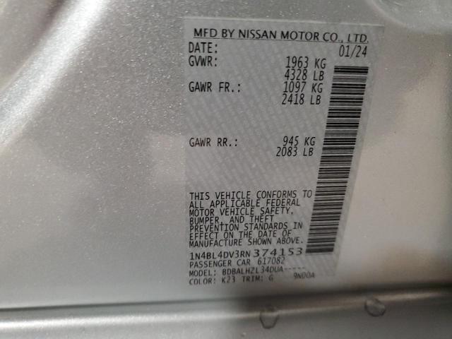 2024 NISSAN ALTIMA SV 1N4BL4DV3RN374153