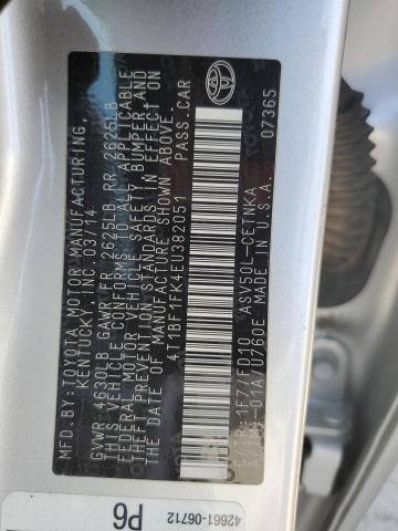 2014 TOYOTA CAMRY L #3255881822