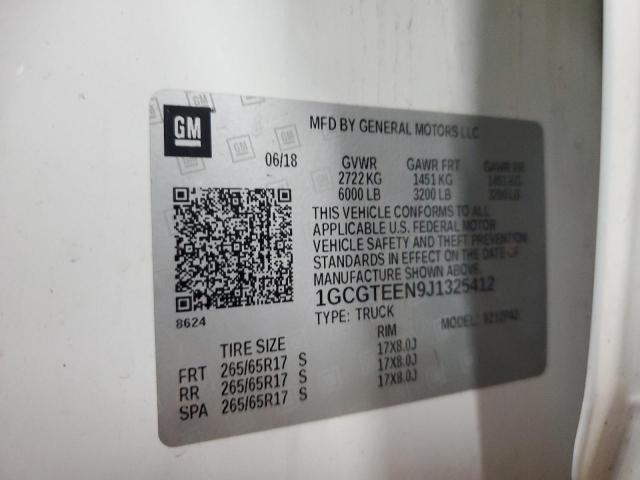 2018 CHEVROLET COLORADO Z 1GCGTEEN9J1325412