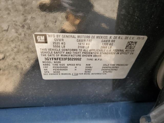 2015 CADILLAC SRX PERFORMANCE COLLECTION 3GYFNFE33FS629992