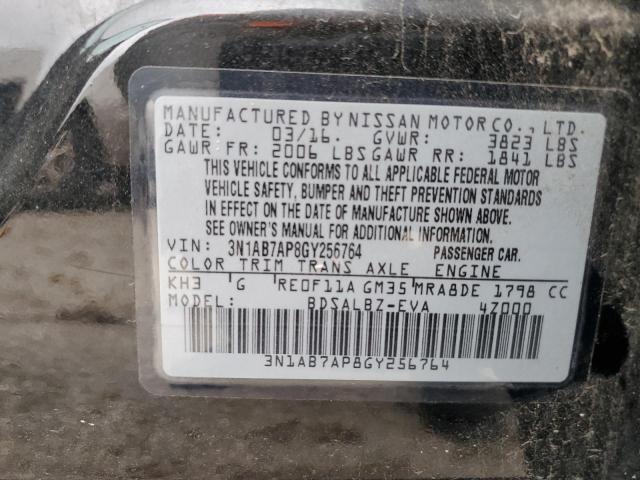 2016 NISSAN SENTRA S - 3N1AB7AP8GY256764