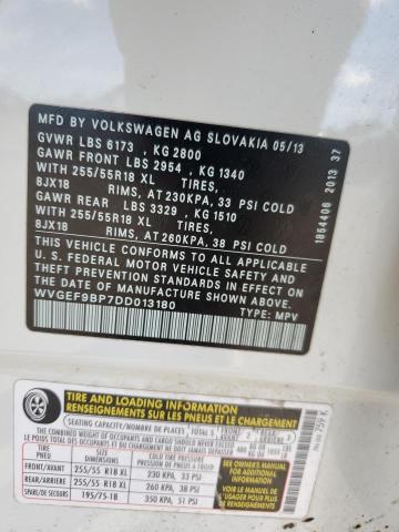 2013 VOLKSWAGEN TOUAREG V6 #3310322027